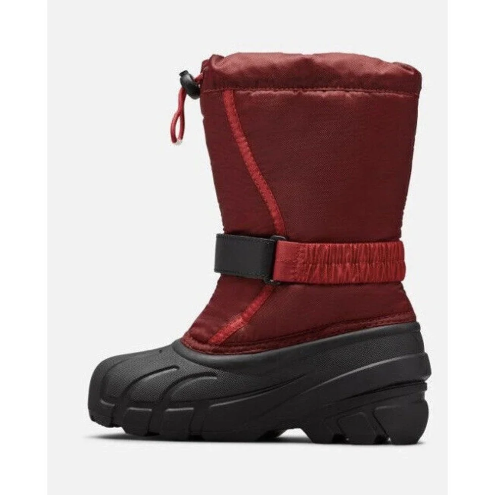New Sorel Flurry Red Snow Boots Youth 5 Eu 37 Women 6.5 Insulated